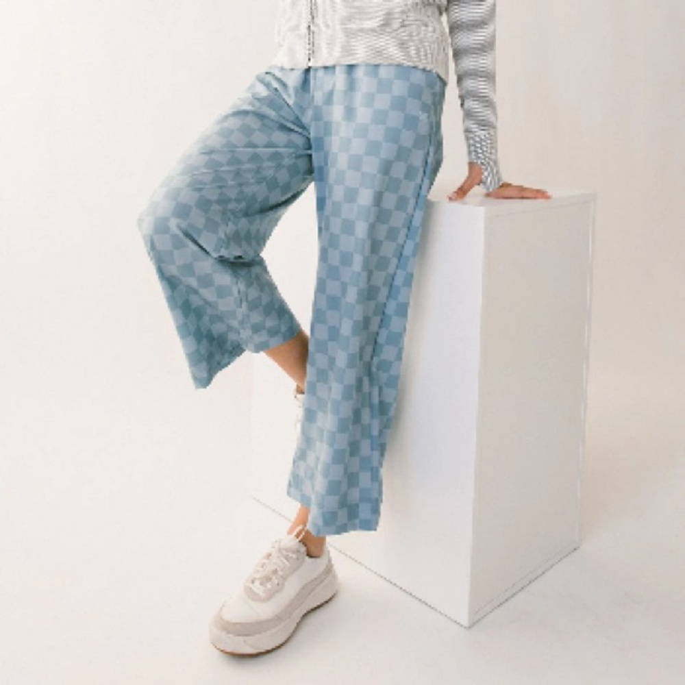 Albion Fit Checkered Wide Leg Pants